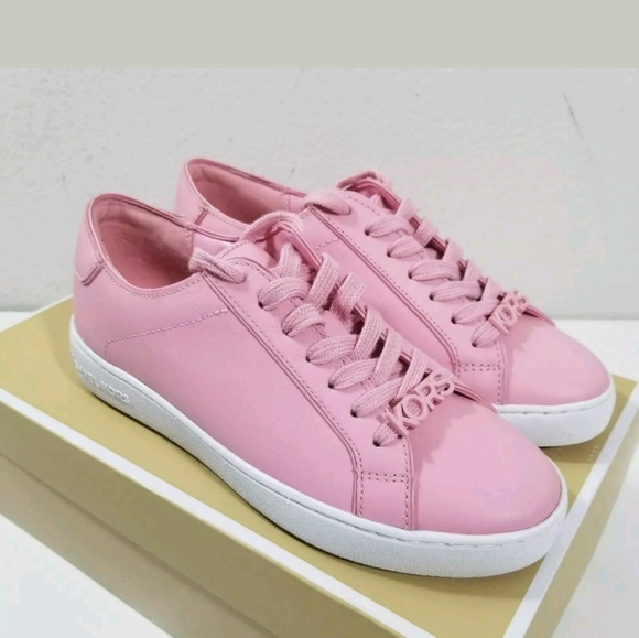 Michael Kors Harper Lace Up Pink Leather Sz 6 NIB - Picture 2 of 8